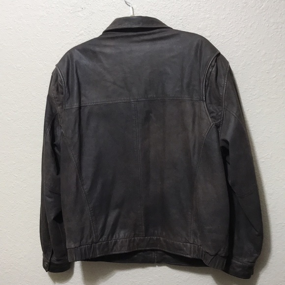 John Ashford Men's Vintage Brown Leather Bomber Jacket. Very Good Condition. - Picture 7 of 12